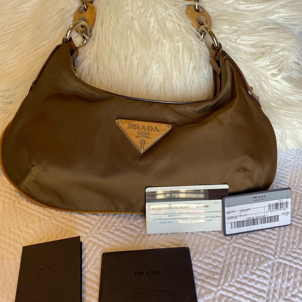 Prada Sacca Tessuto Wood